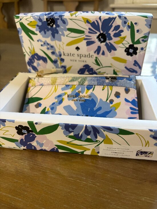 kate spade Accessories - Kate Spade New York Floral Large Slim Card Holder NWT